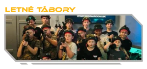 Skupina detí počas programu na dennom tábore hero camp